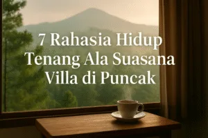 Rahasia hidup tenang ala suasana villa di puncak